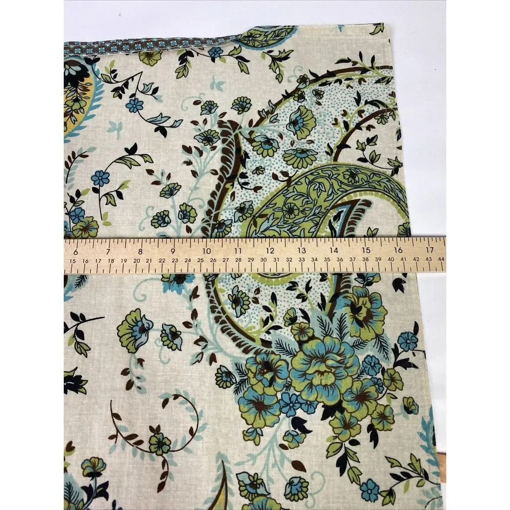 Great Finds Place Mats Good Friends 12 Placemats‎ White Green Paisley 17x16.5